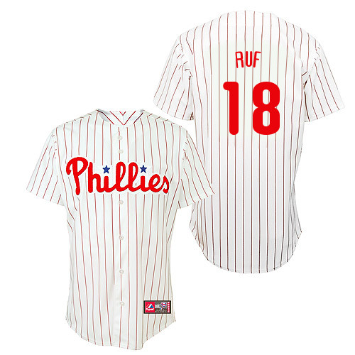 Darin Ruf #18 Youth Baseball Jersey-Philadelphia Phillies Authentic Home White Cool Base MLB Jersey